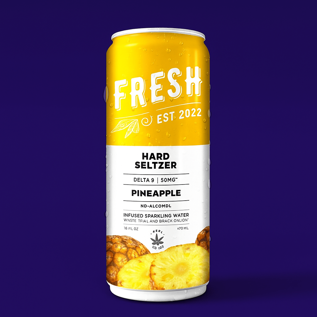 Pineapple | Delta - 9 Hard Seltzer (16oz) - 10moods